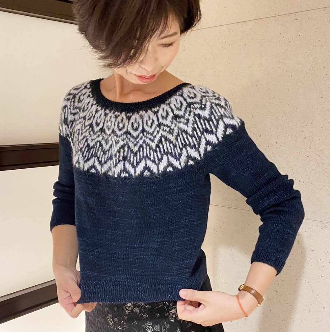 PINK VELVET Sweater（ピンクベルベットセーター）KIT – 毛糸ショップ 