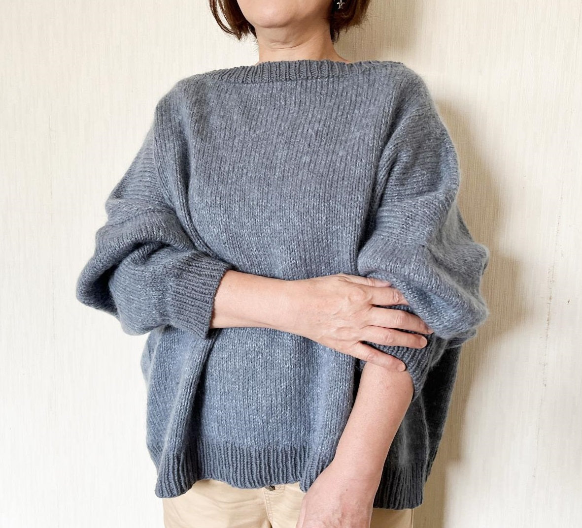 Simple Over size Sweater KIT – 毛糸ショップ A me Time